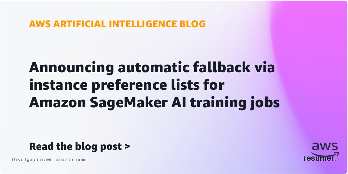 Ilustração da AWS sobre listas de preferência de instâncias no Amazon SageMaker AI
