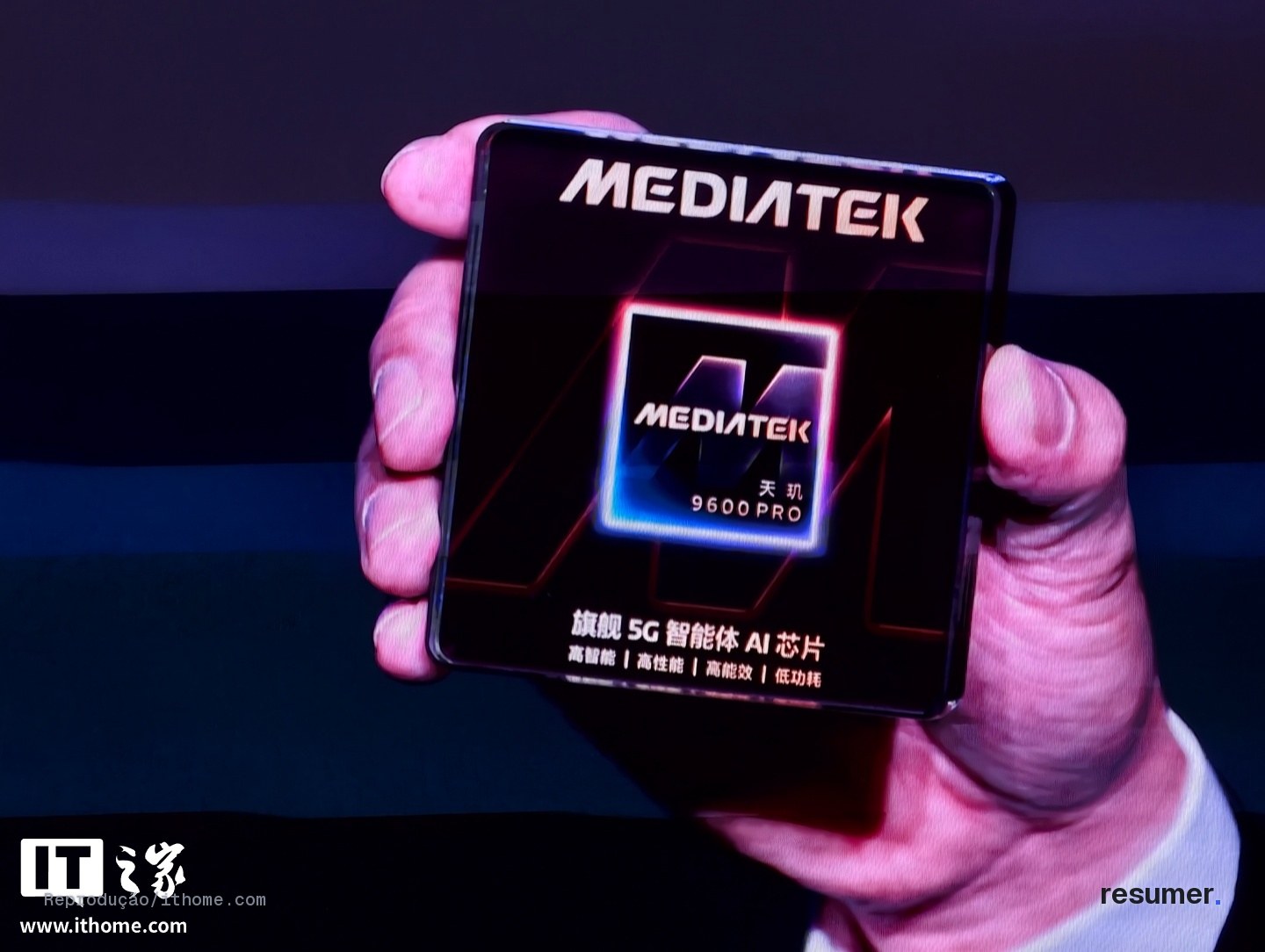 Ilustração do chip MediaTek Dimensity 9600 Pro, processador em 2 nm com GPU Mali-G2 Ultra NX