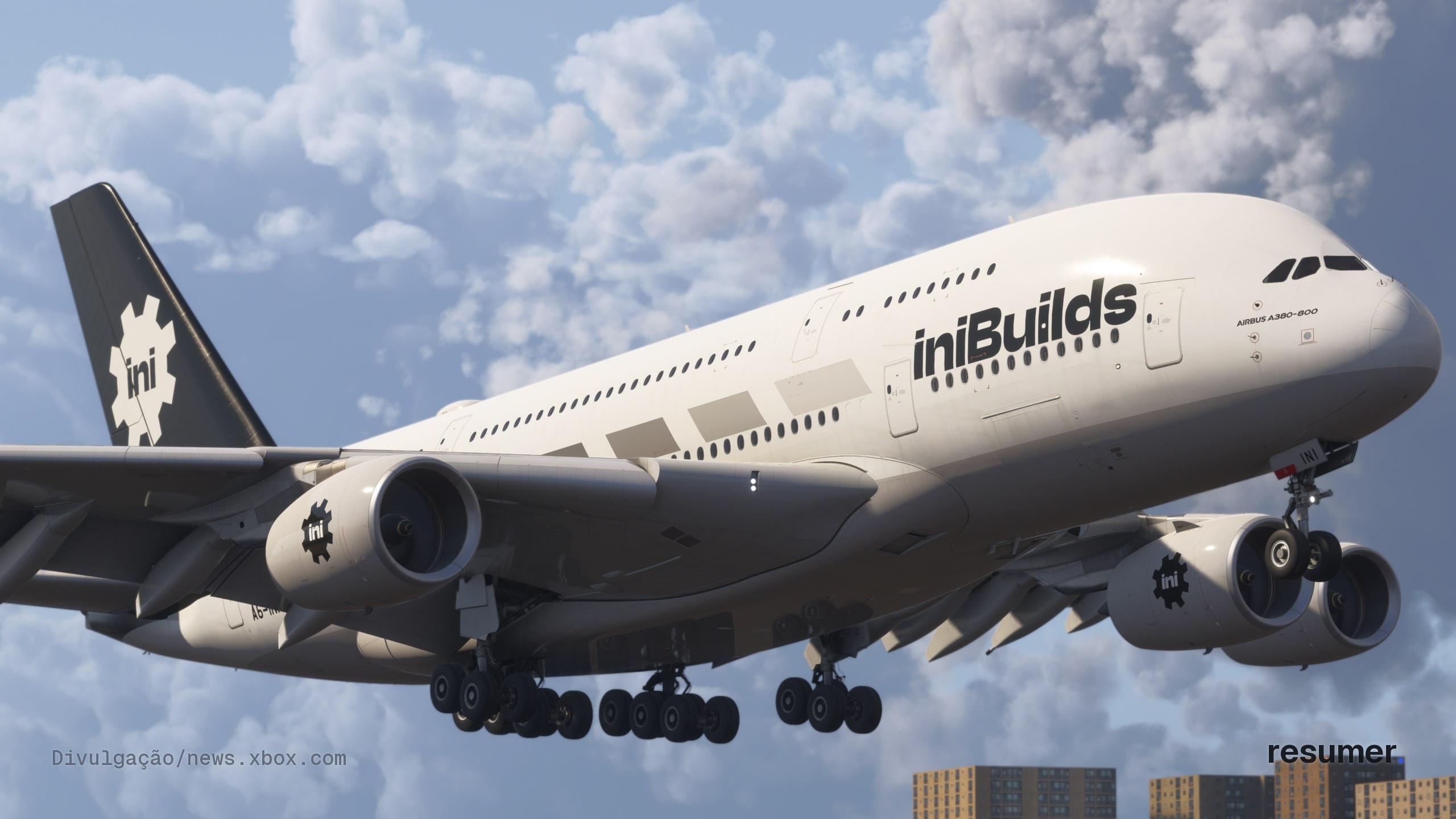Cena do Microsoft Flight Simulator 2024 com aeronave em voo, imagem oficial de divulgação da Xbox