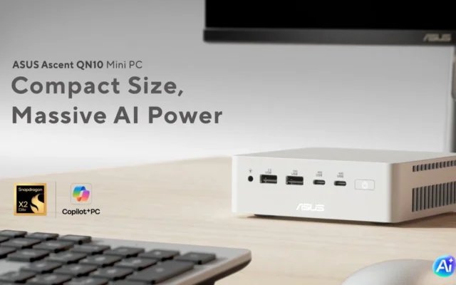 Asus lança Ascent QN10, primeiro mini PC com inteligência artificial agente