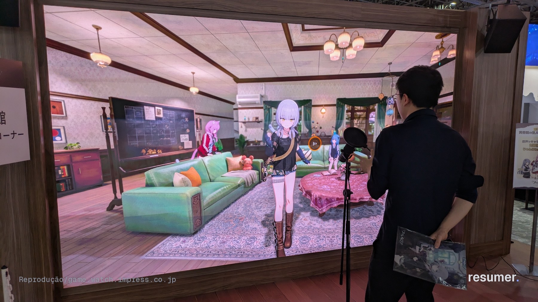Jogador interagindo com personagens em Fraydolia durante evento TGS2026