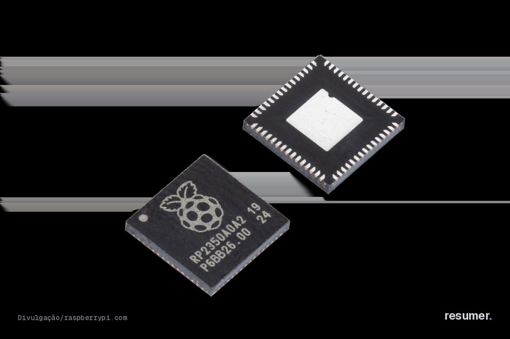 Chip RP2350 da Raspberry Pi com núcleos Arm e RISC-V