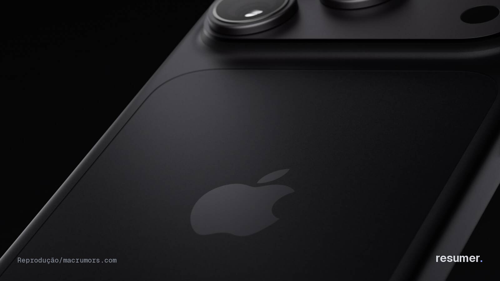 iPhone 18 Pro Max em preto, destacando design e antena mmWave 5G