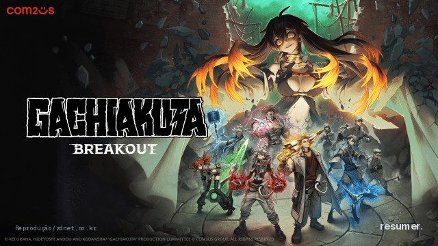 Jogador em combate contra boss em tempo real no jogo '가치아쿠타: BREAKOUT'.
