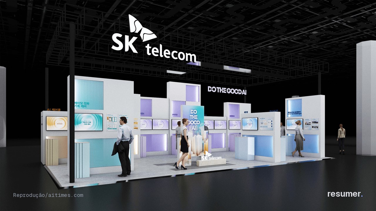 Representação visual da SKT reconfigurando IA para prevenir crimes e apoiar vulneráveis