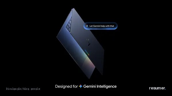 Googlebook com destaque para a integração com Gemini