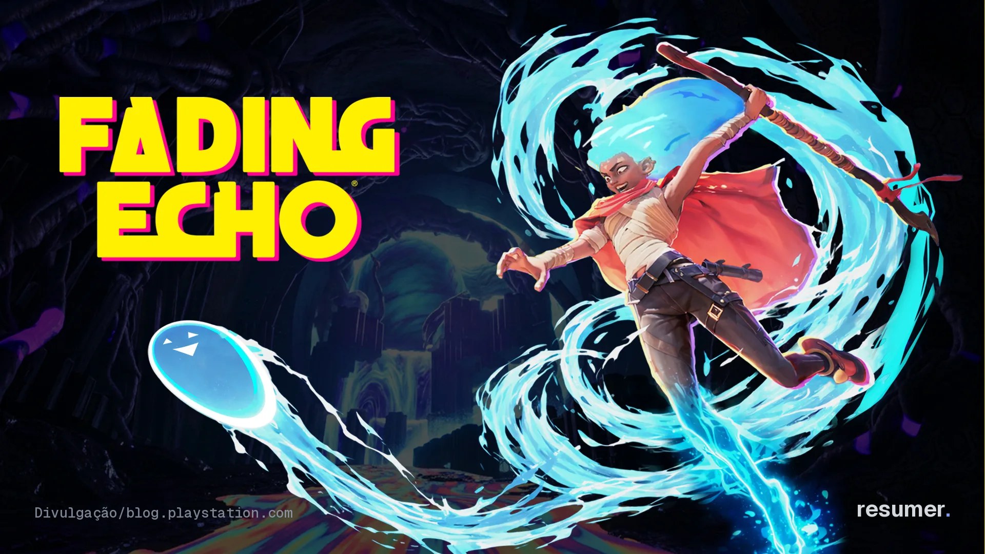 Jogador em ação em um ambiente de realidade alternada no jogo Fading Echo no PlayStation 5