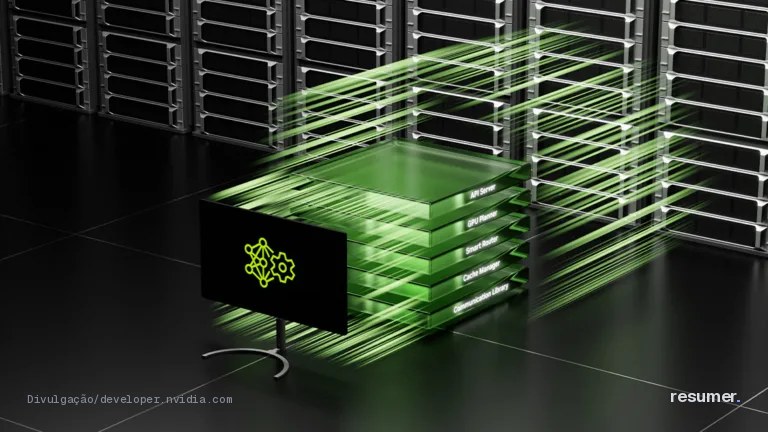 Imagem da NVIDIA apresentando tecnologia Topograph para gestão de recursos em clusters de IA