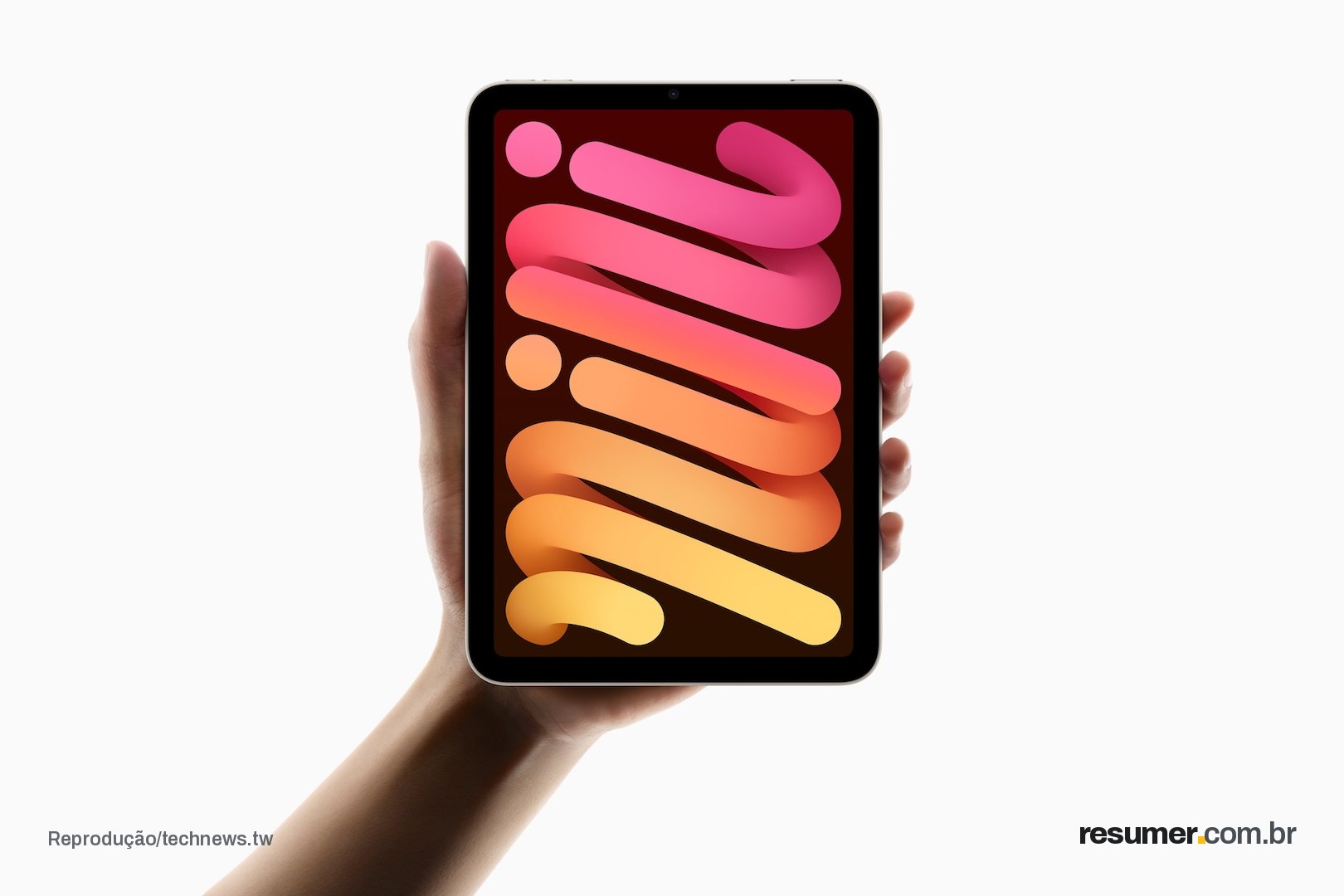 iPad mini com design compacto e tela OLED maior