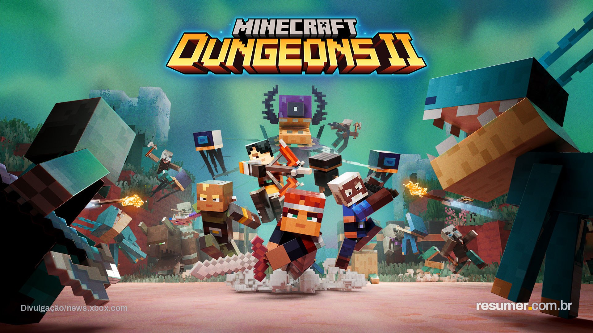 Minecraft Dungeons II mostra a dimensão The Sift em ação