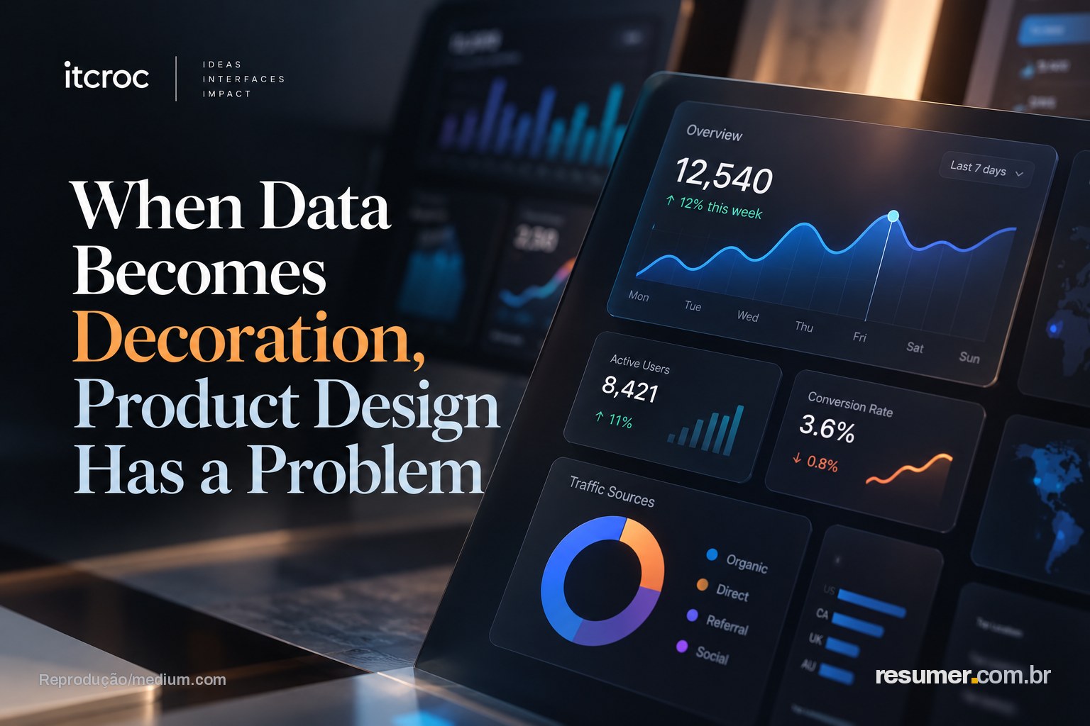 Gráfico mostrando a complexidade dos dados em design de produtos