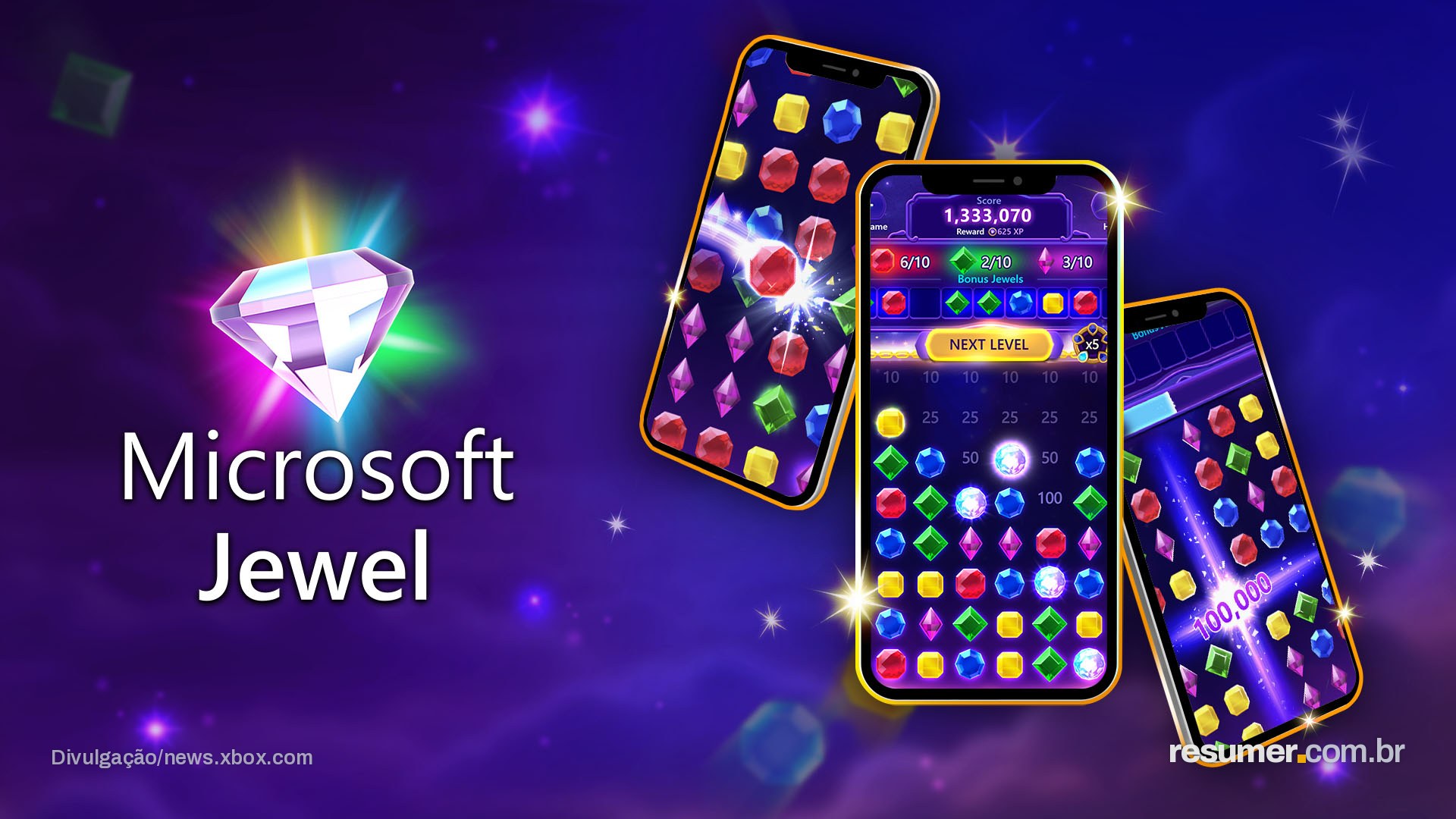 Microsoft Jewel no celular com XBOX Achievements