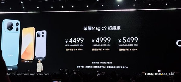 Honor lança linha Magic9 com três novos modelos