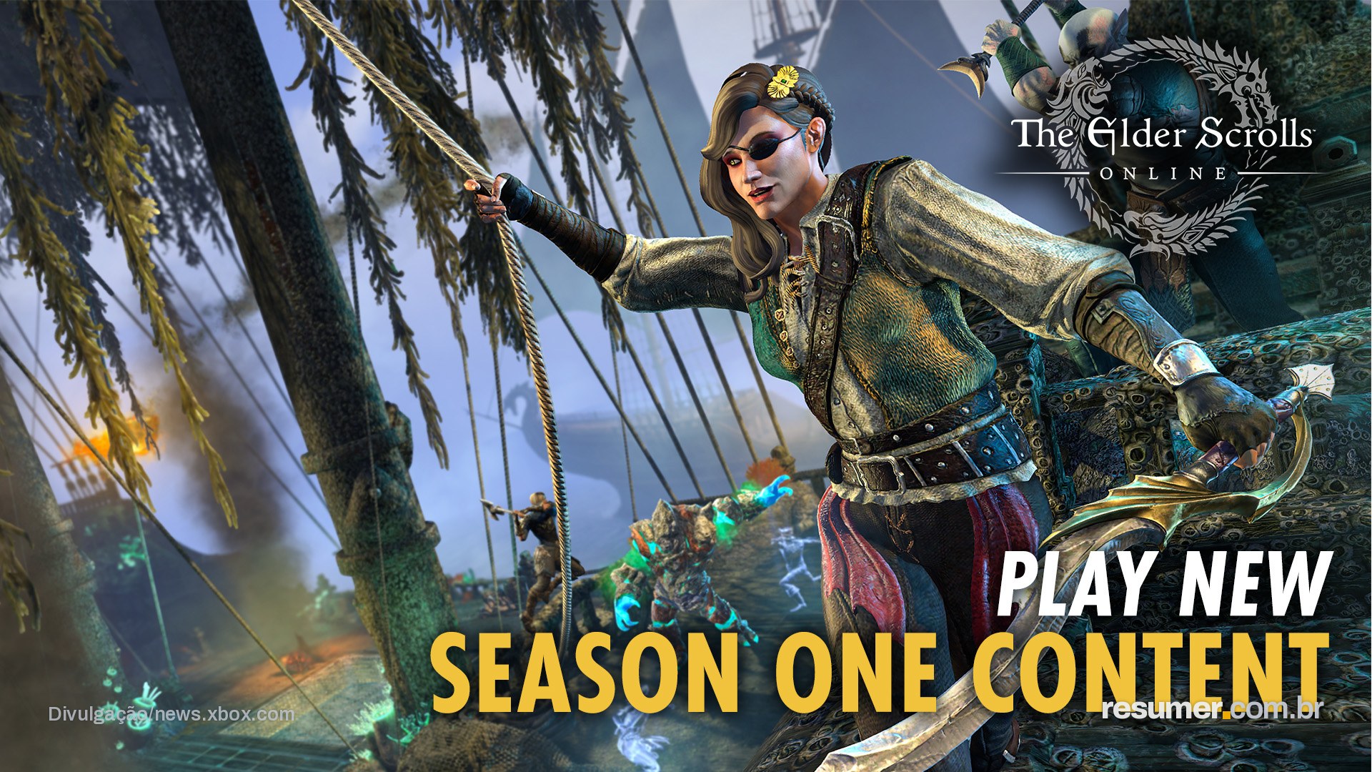Jogadores de The Elder Scrolls Online exploram novos desafios marítimos no Xbox