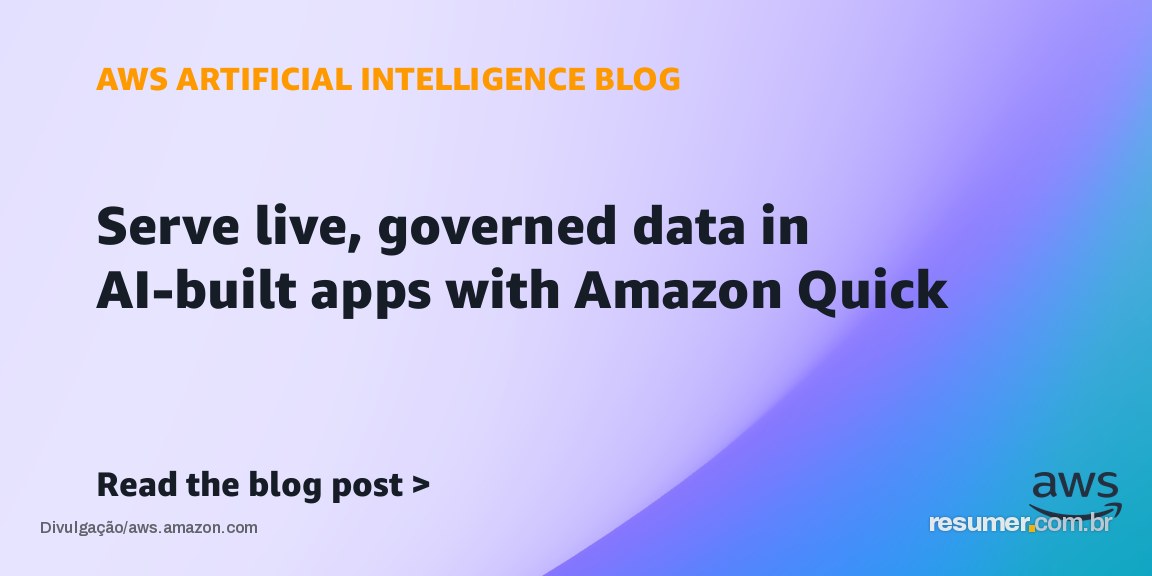 Interface da Amazon Quick com consulta em tempo real em dados governados com segurança de linha e coluna