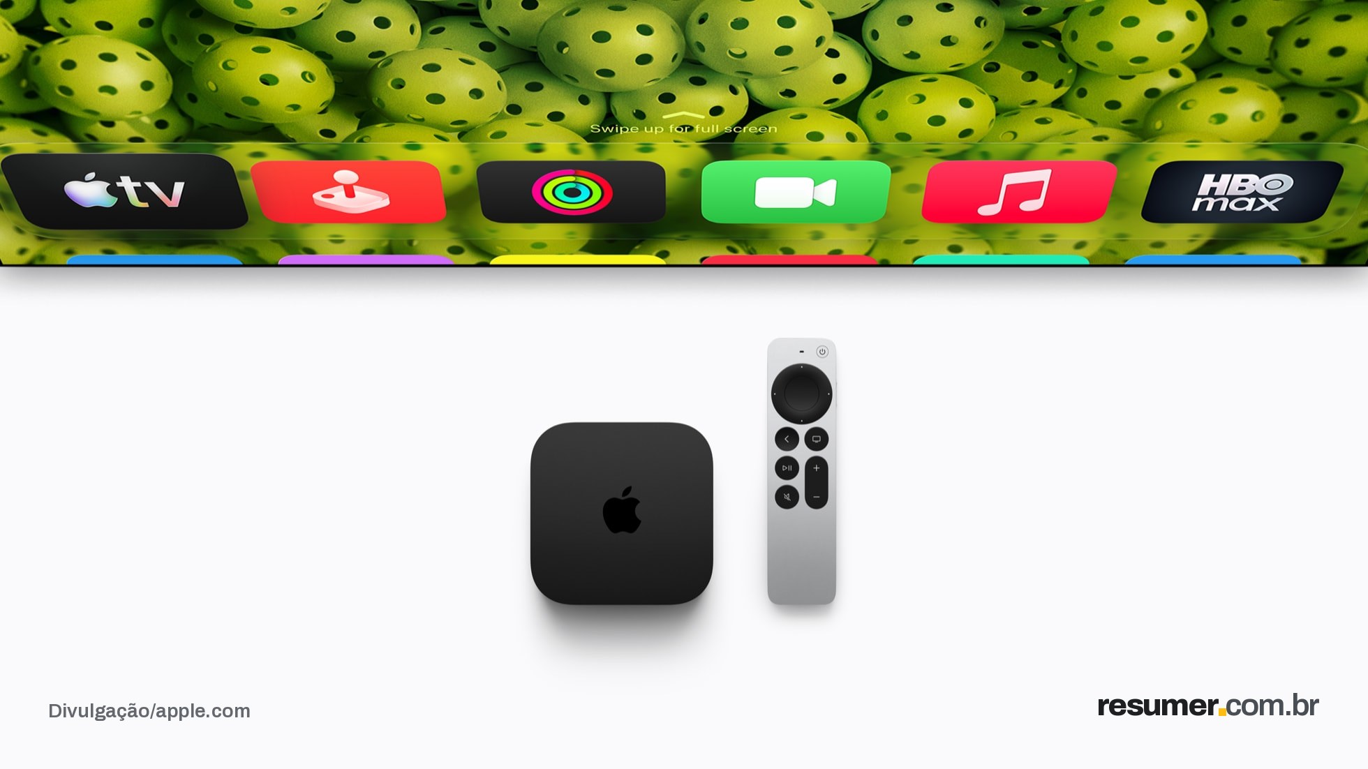 Novo Apple TV 4K da Apple, imagem oficial de divulgação do lançamento com o chip A19