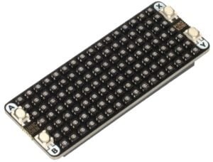 Placa Raspberry Pi Pico com luzes de Halloween em fundo escuro