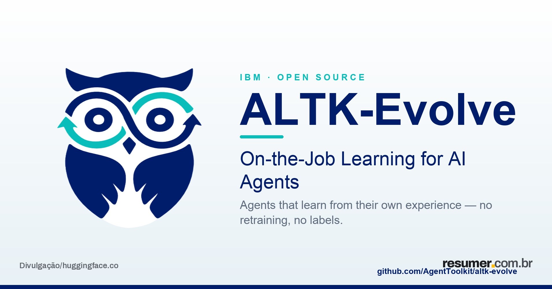 Modelo ALTK-Evolve da IBM em tela, mostrando interface de atendimento