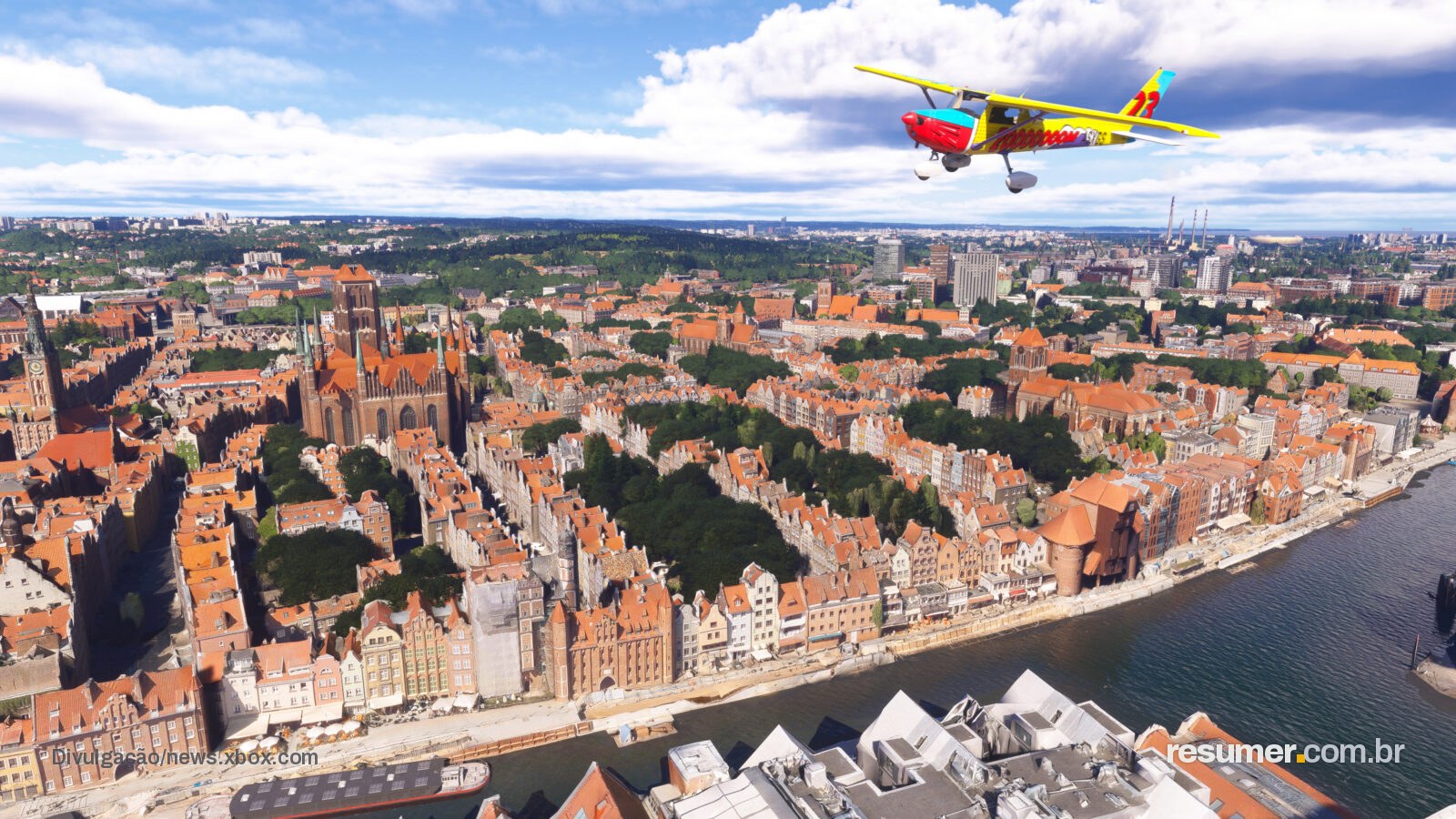 Atualização do Flight Simulator com novas regiões e detalhes de infraestrutura