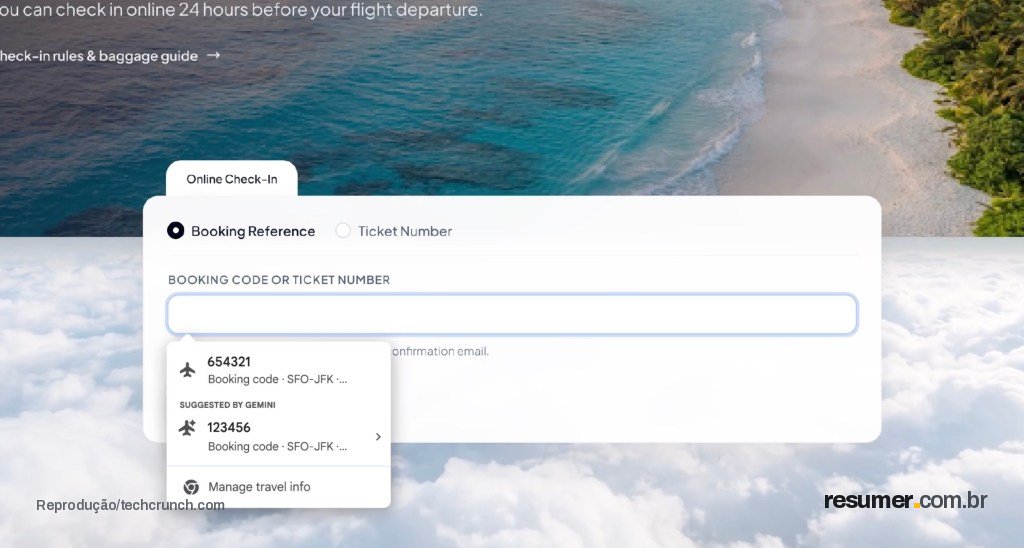Chrome usa Gemini para sugerir dados de e-mails em formulários